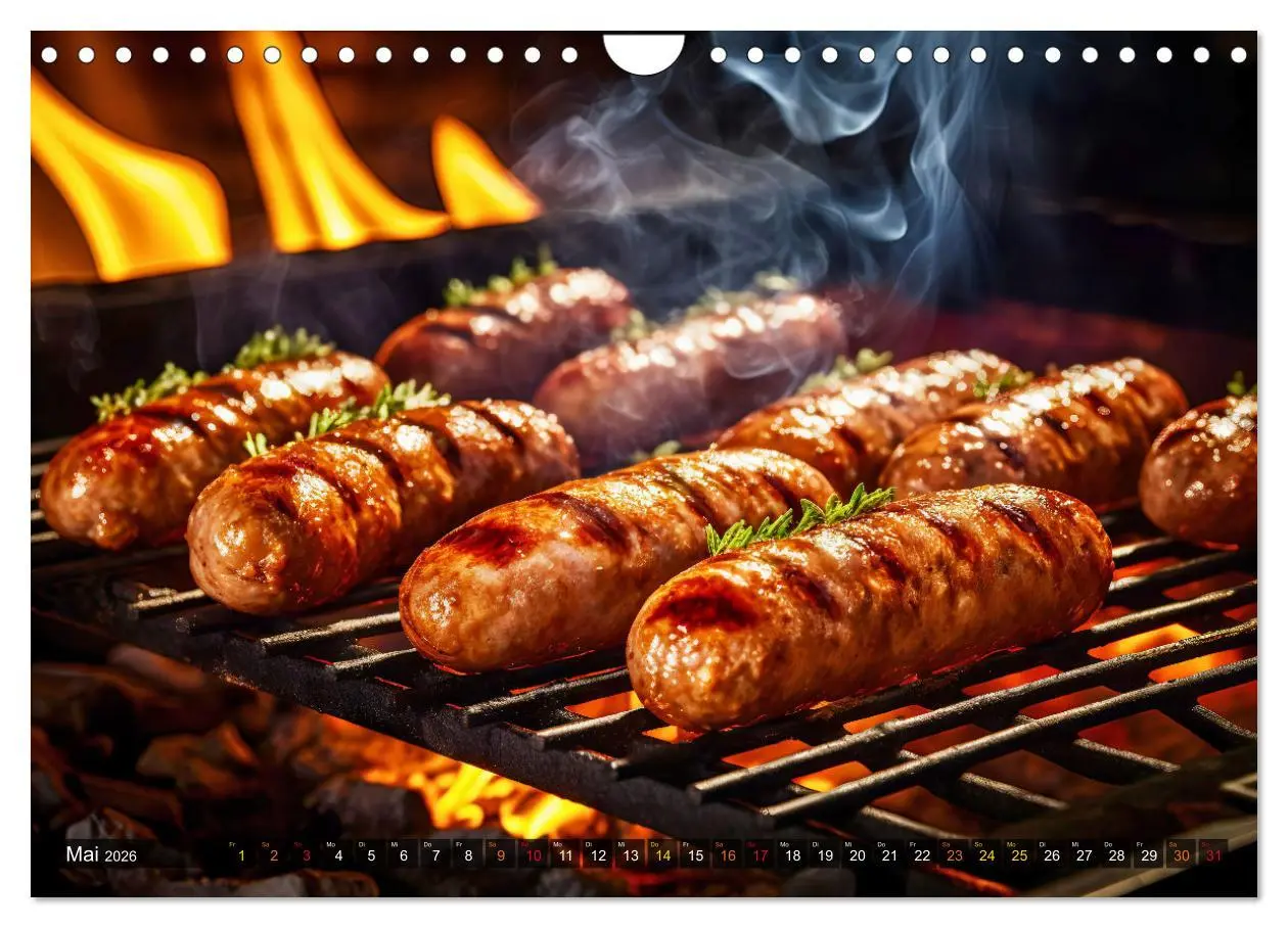 Bild: 9783457362822 | BBQ Feuerzauber - Grillkalender (Wandkalender 2026 DIN A4 quer),...