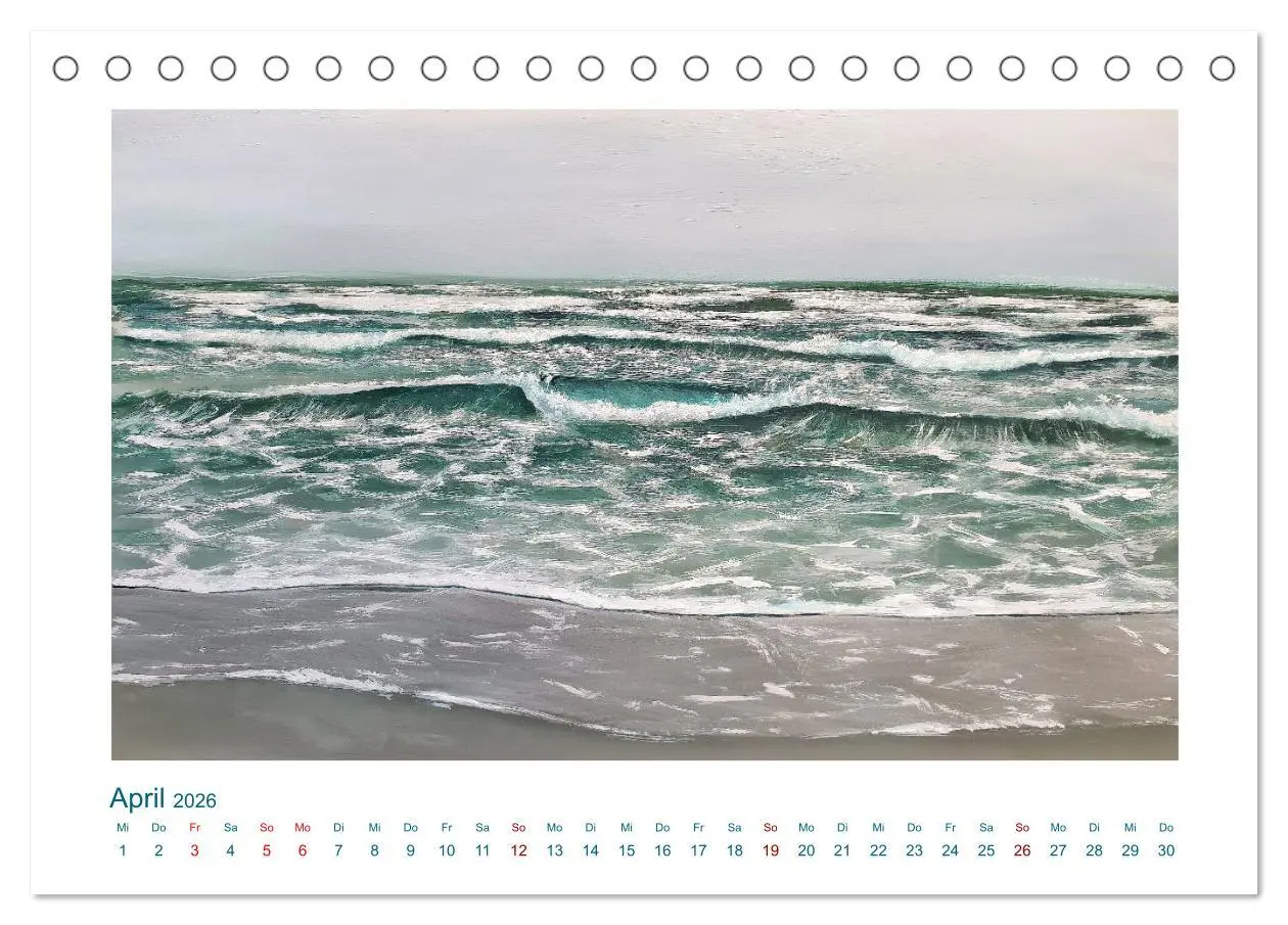 Bild: 9783457502822 | Wellenbrausen - Gemalte Wellen von Michaela Spreider (Tischkalender...