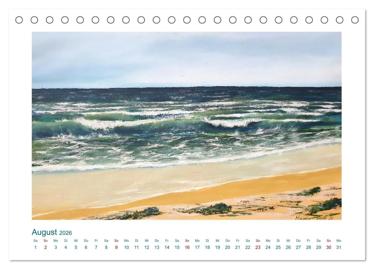 Bild: 9783457502822 | Wellenbrausen - Gemalte Wellen von Michaela Spreider (Tischkalender...