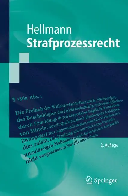Cover: 9783540282822 | Strafprozessrecht | Uwe Hellmann | Taschenbuch | Springer-Lehrbuch