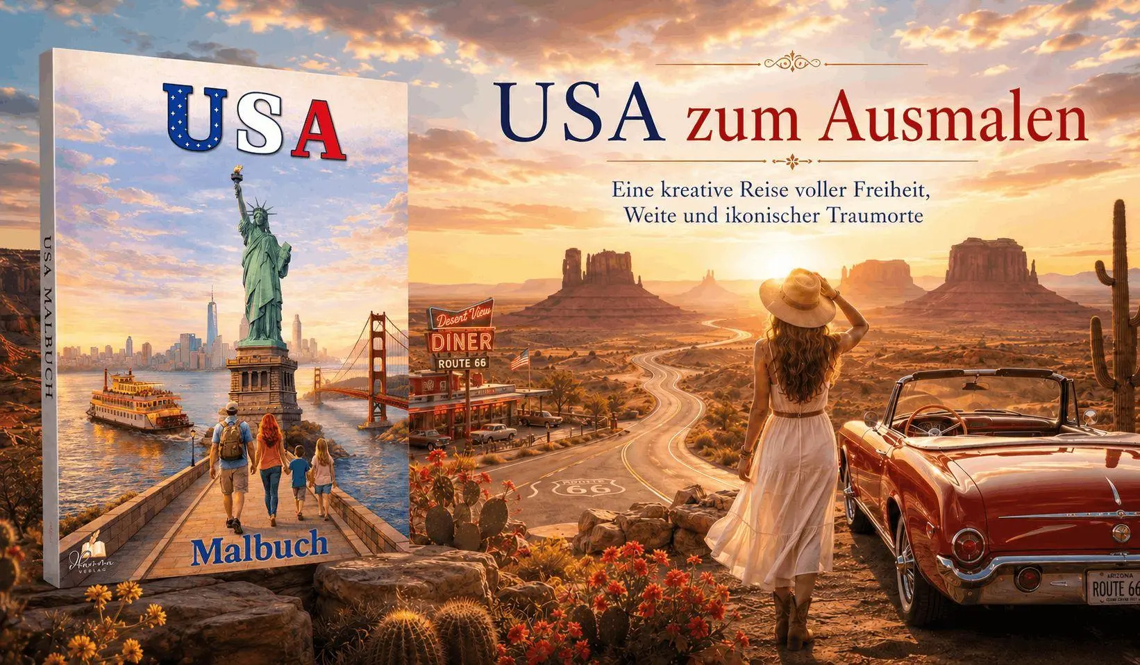 Bild: 9783986572822 | USA Malbuch für Erwachsene mit 50 wunderschönen Ausmalmotiven | Müller