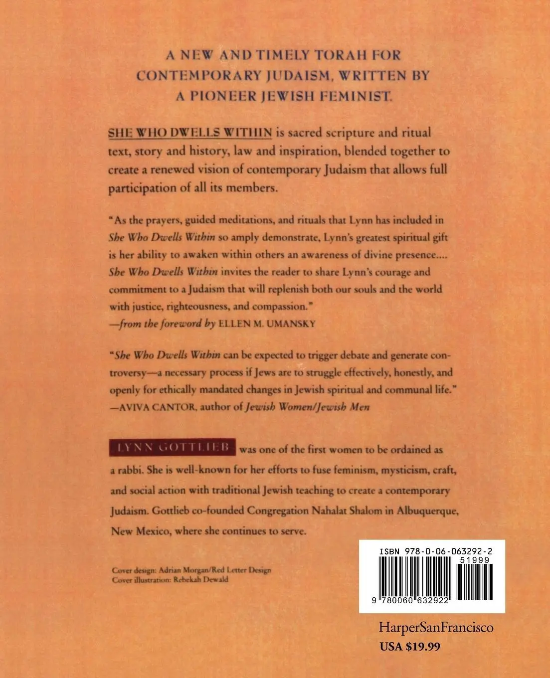 Rückseite: 9780060632922 | She Who Dwells Within | Feminist Vision of a Renewed Judaism, a | Buch