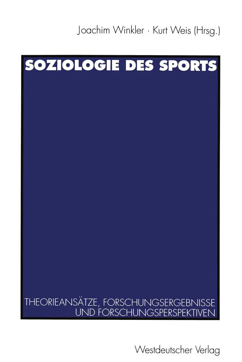 Cover: 9783531122922 | Soziologie des Sports | Kurt Weis | Taschenbuch | 290 S. | Deutsch