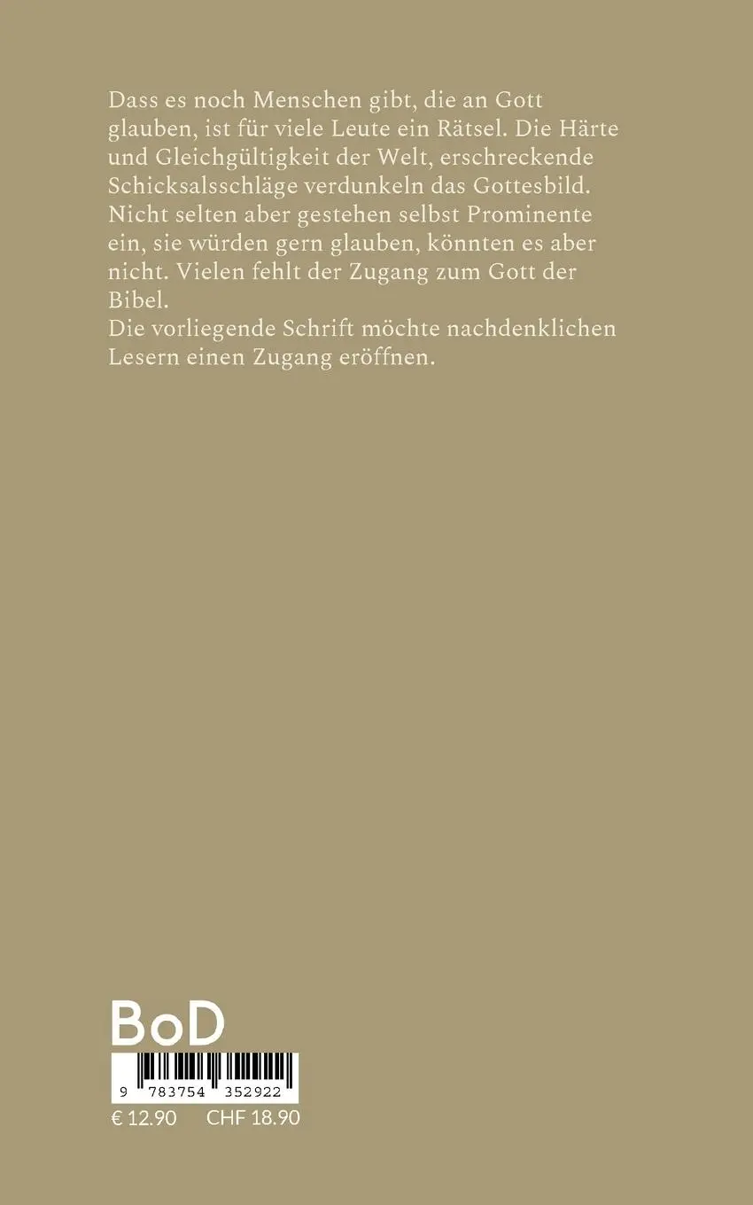 Rückseite: 9783754352922 | DER MENSCH VOR DEM DUNKLEN GOTT | TOD UND AUFERSTEHUNG DES GLAUBENS
