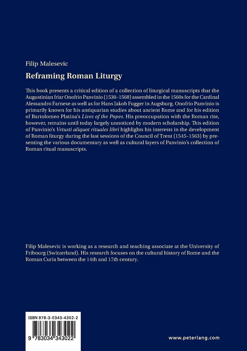 Rückseite: 9783034343022 | Reframing Roman Liturgy | Filip Malesevic | Taschenbuch | 384 S.