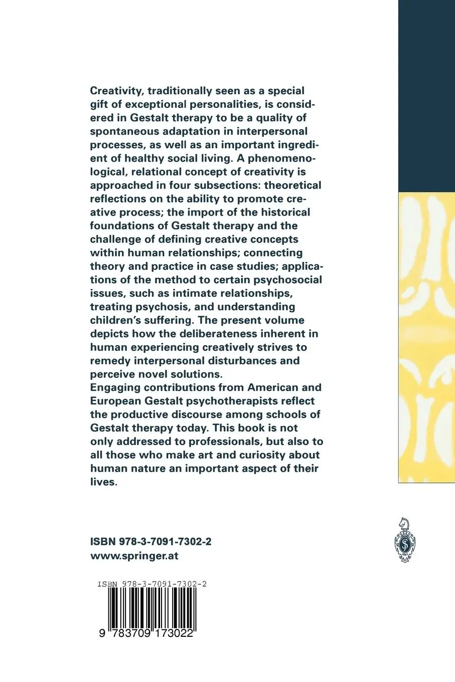 Rückseite: 9783709173022 | Creative License | The Art of Gestalt Therapy | Amendt-Lyon (u. a.)