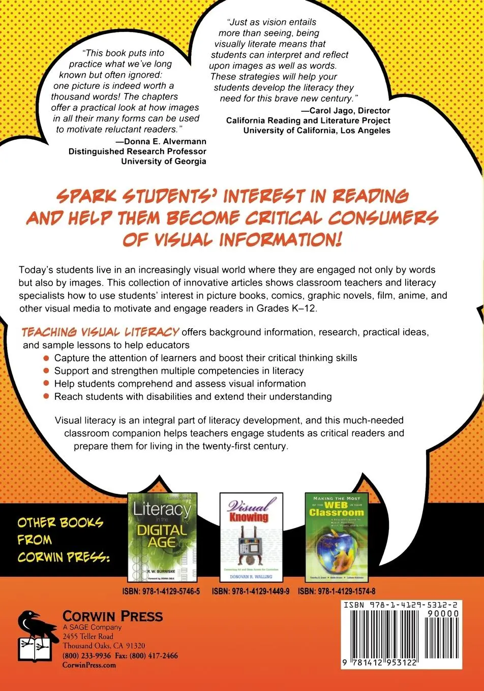 Rückseite: 9781412953122 | Teaching Visual Literacy | Nancy Frey (u. a.) | Taschenbuch | Englisch
