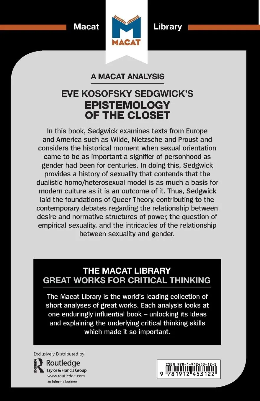 Rückseite: 9781912453122 | An Analysis of Eve Kosofsky Sedgwick's Epistemology of the Closet