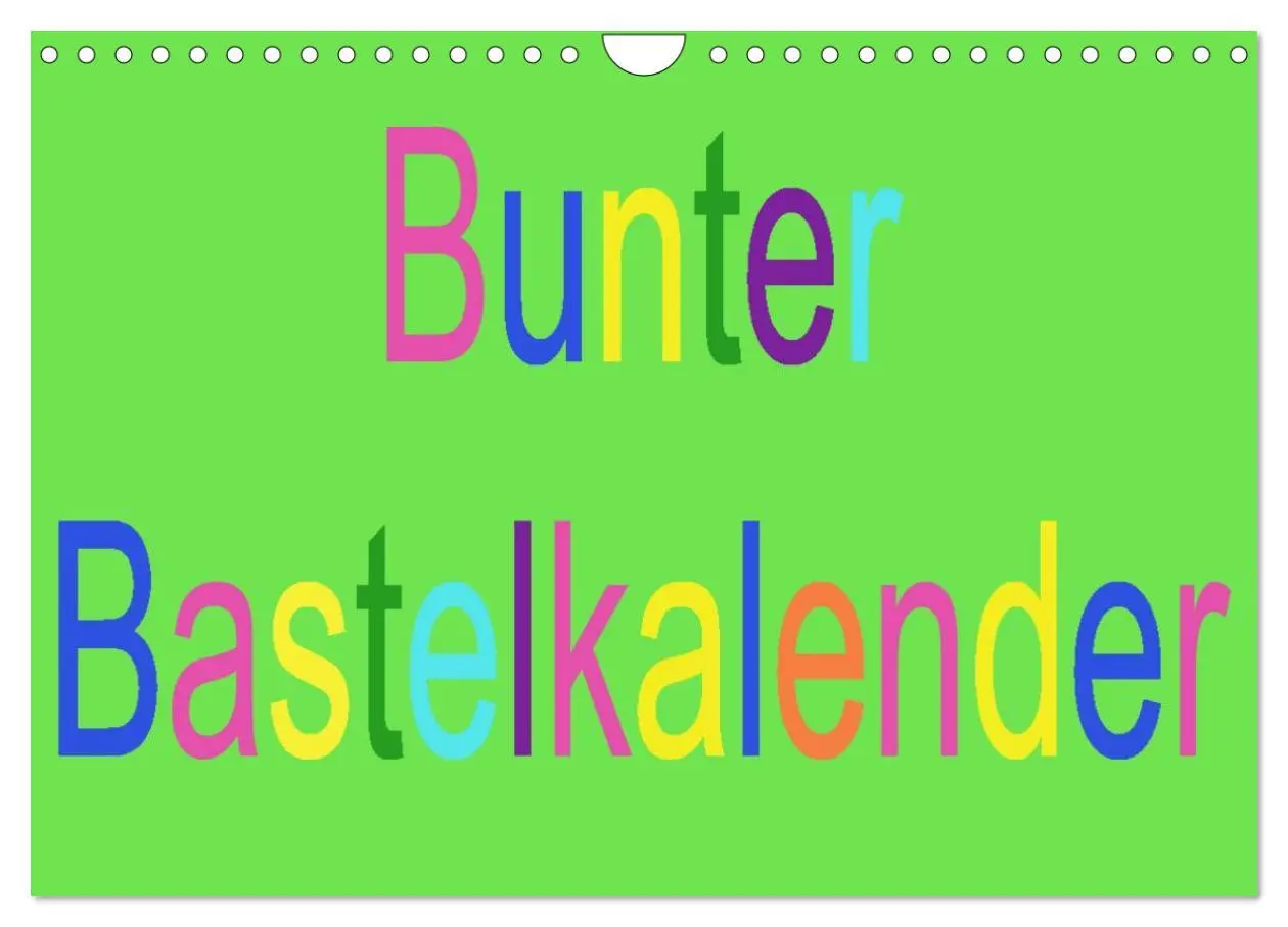 Cover: 9783516013122 | Bunter Bastelkalender (Wandkalender 2026 DIN A4 quer), CALVENDO...