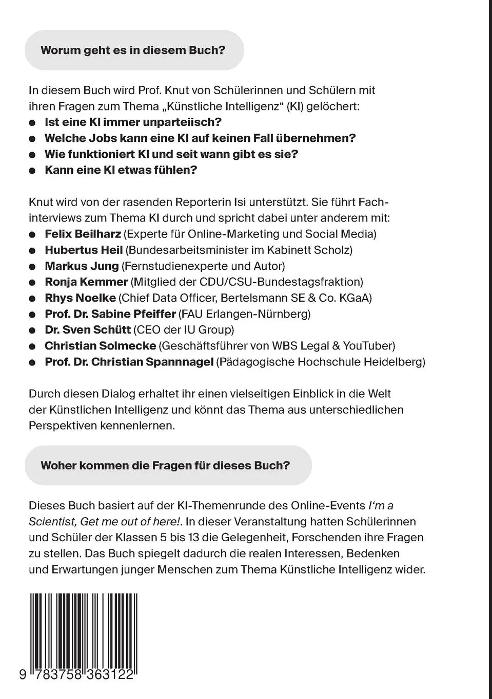 Rückseite: 9783758363122 | Wie KI unsere Welt verändert: Experten beantworten eure Fragen | Linke