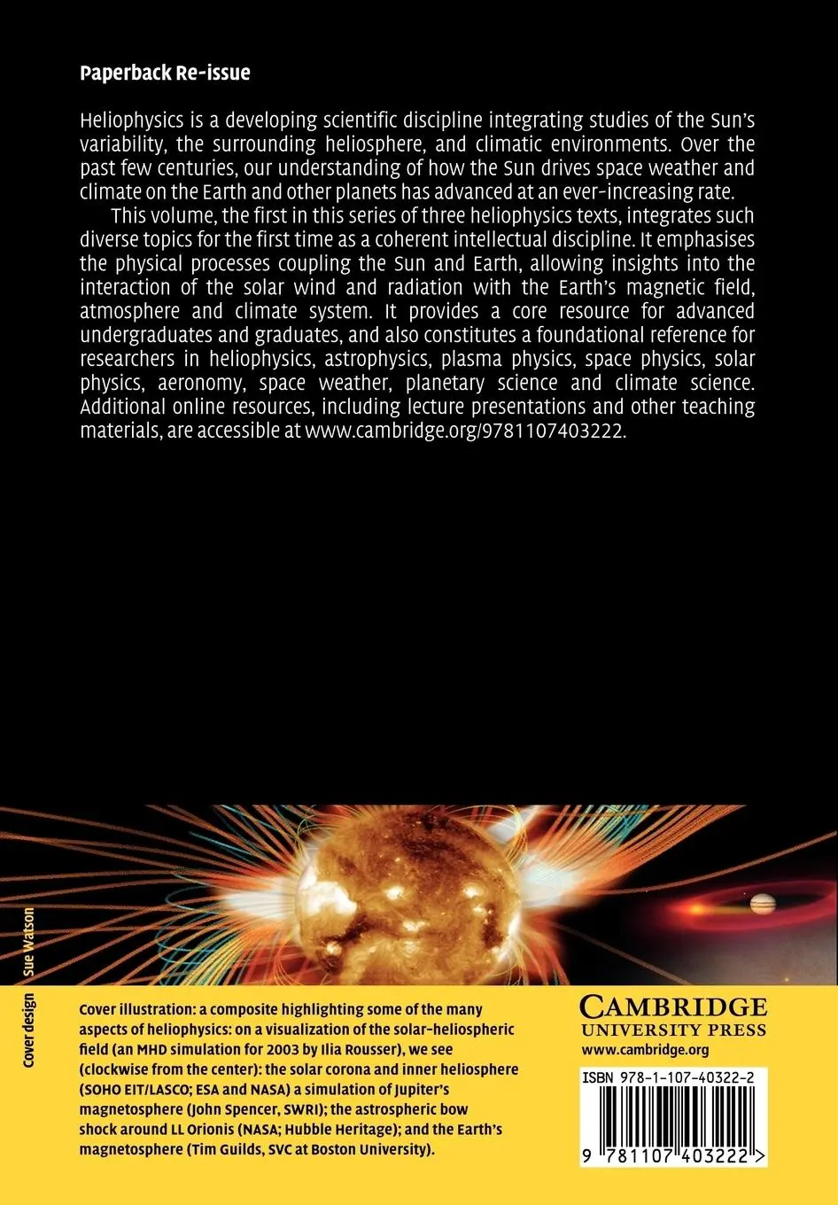 Rückseite: 9781107403222 | Heliophysics | Plasma Physics of the Local Cosmos | Schrijver (u. a.)