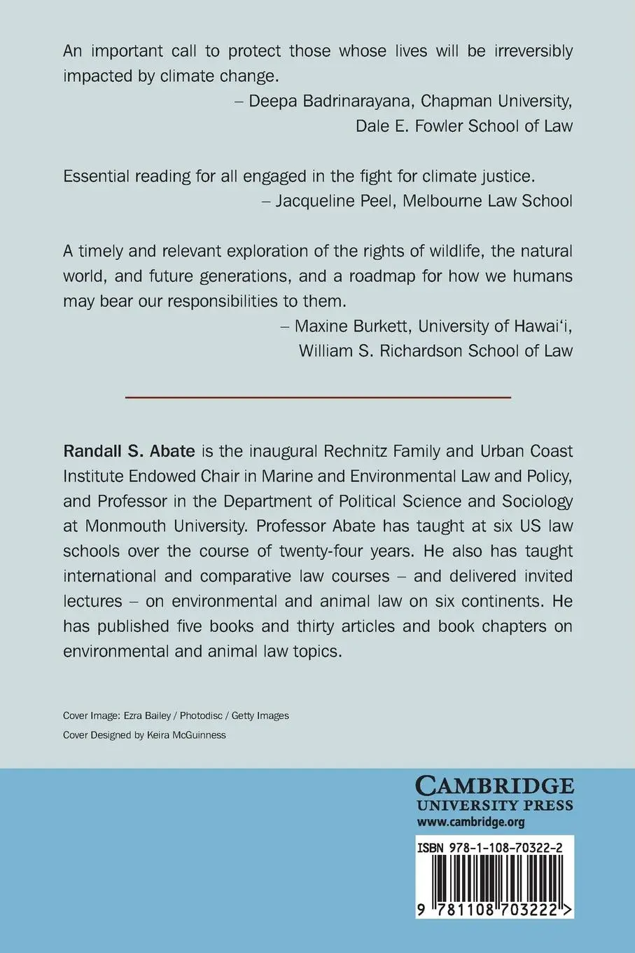 Rückseite: 9781108703222 | Climate Change and the Voiceless | Randall S. Abate | Taschenbuch