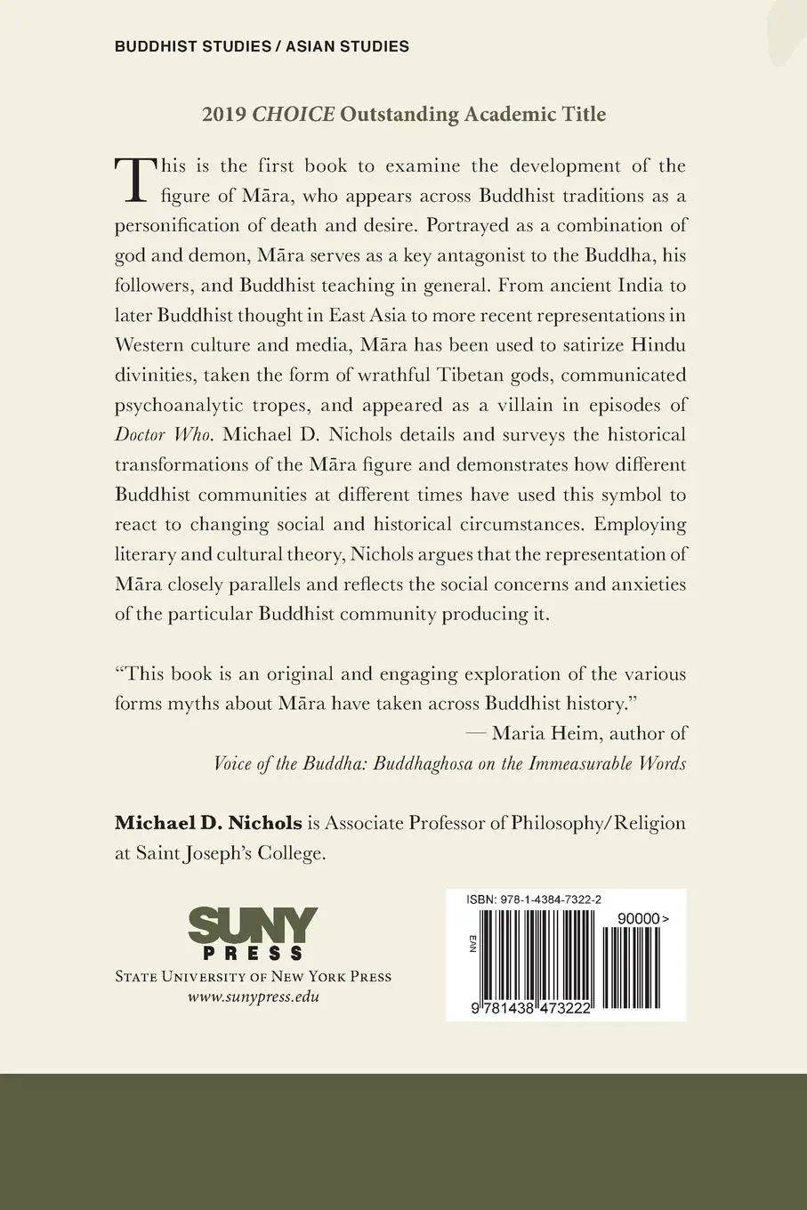 Rückseite: 9781438473222 | Malleable M¿ra | Transformations of a Buddhist Symbol of Evil | Buch
