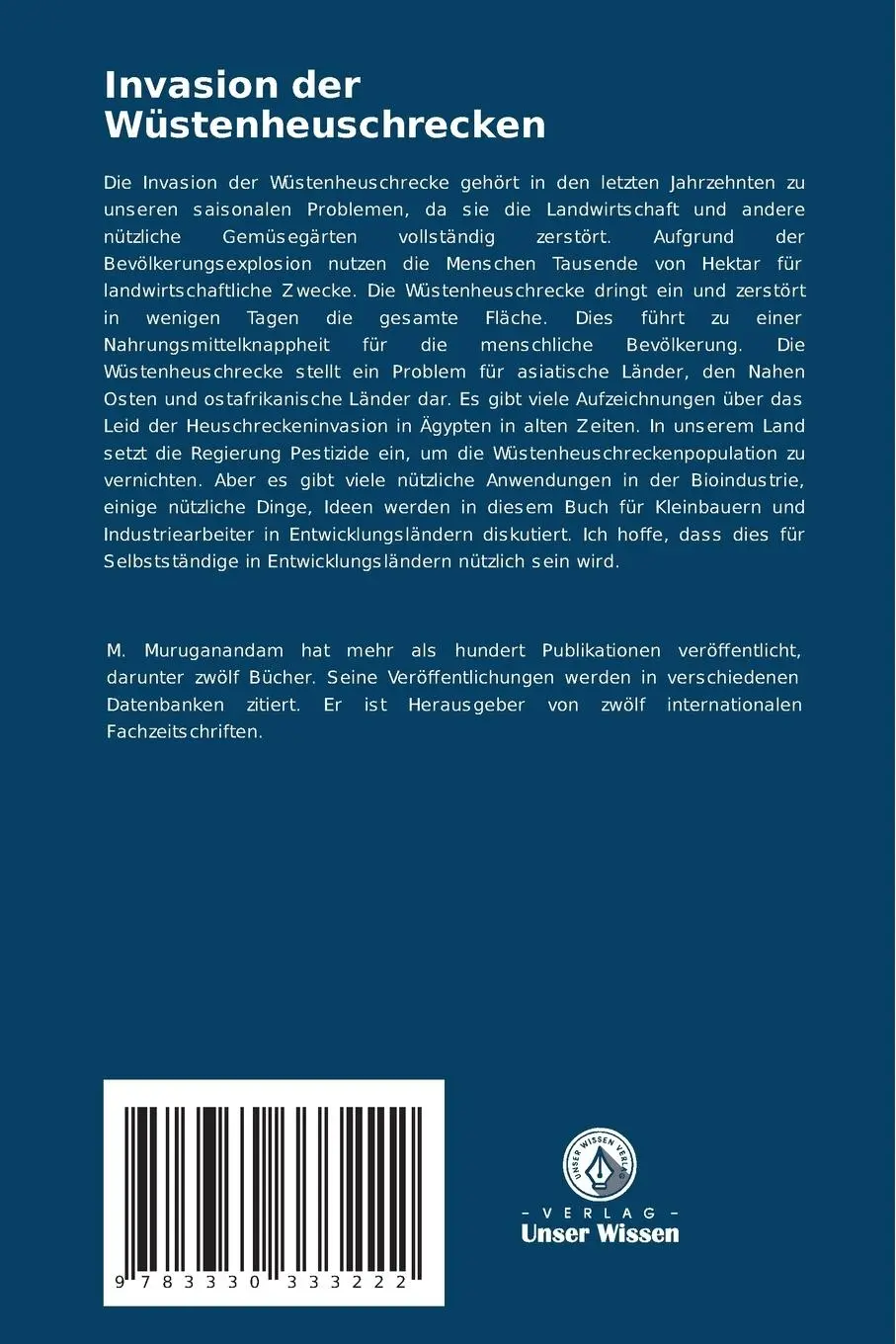Rückseite: 9783330333222 | Invasion der Wüstenheuschrecken | Segen für unsere Bioindustrien | M