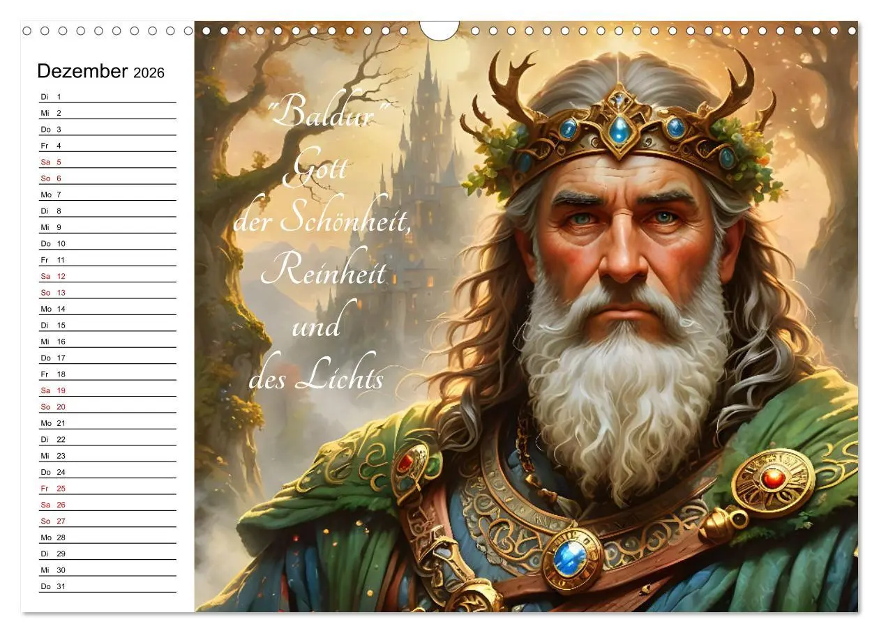 Bild: 9783457393222 | Unsterbliche Mythen des Nordens (Wandkalender 2026 DIN A3 quer),...