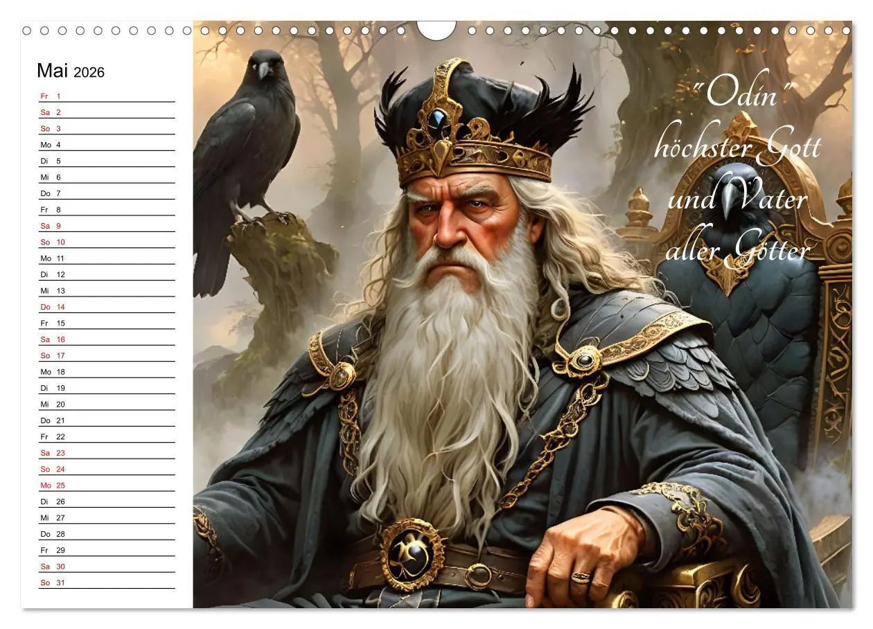 Bild: 9783457393222 | Unsterbliche Mythen des Nordens (Wandkalender 2026 DIN A3 quer),...