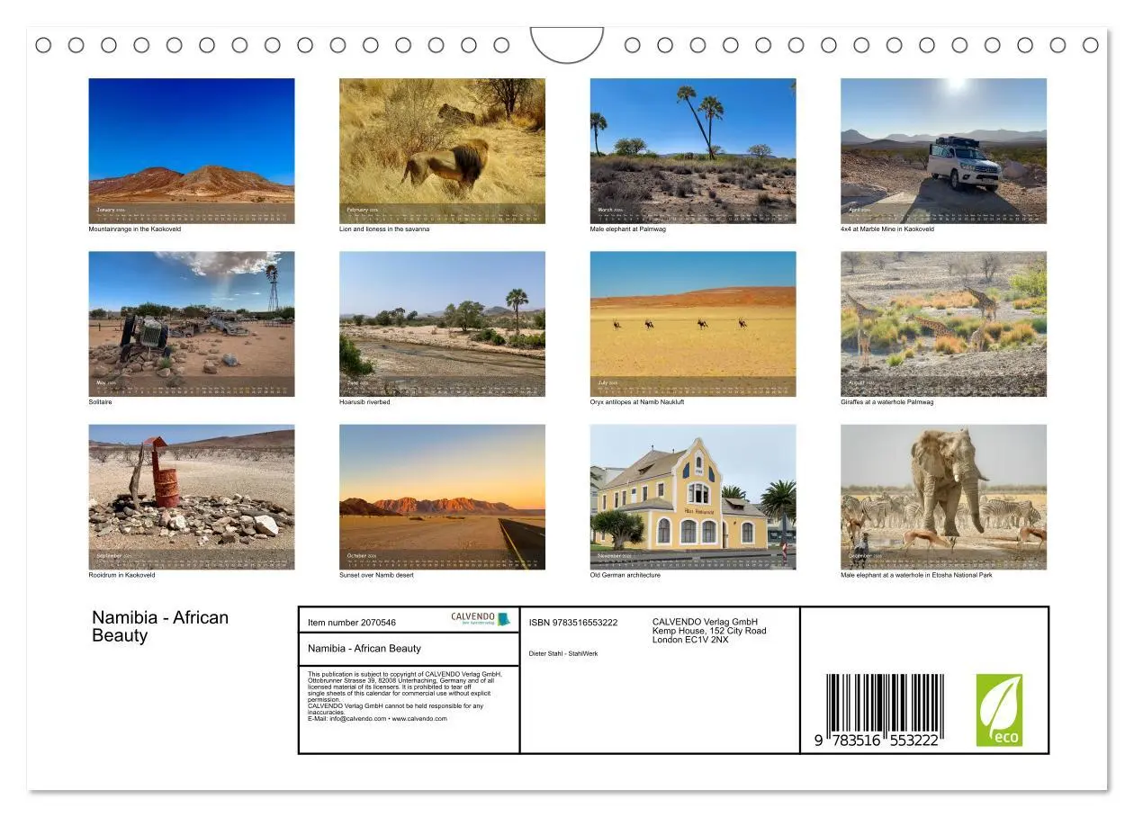 Bild: 9783516553222 | Namibia - African Beauty (Wall Calendar 2026 DIN A4 landscape),...