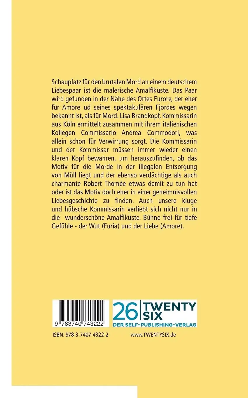 Rückseite: 9783740743222 | Furia e Amore | Angelika Mosch | Taschenbuch | 232 S. | Deutsch | 2018