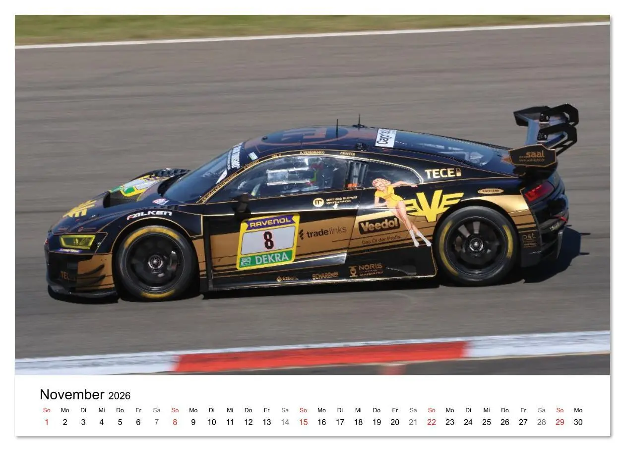 Bild: 9783516233322 | Die Vier Ringe im Motorsport (Wandkalender 2026 DIN A4 quer),...