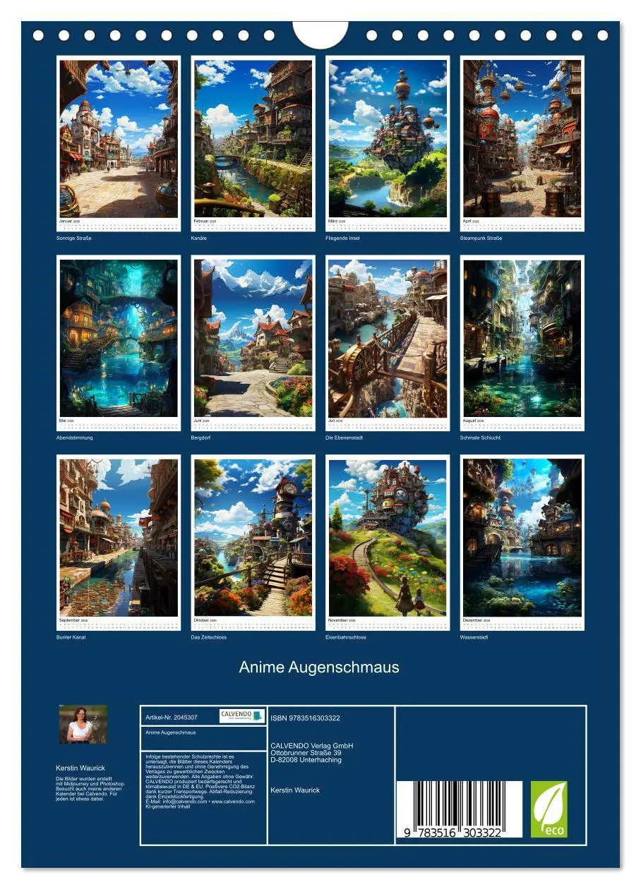 Bild: 9783516303322 | Anime Augenschmaus (Wandkalender 2026 DIN A4 hoch), CALVENDO...
