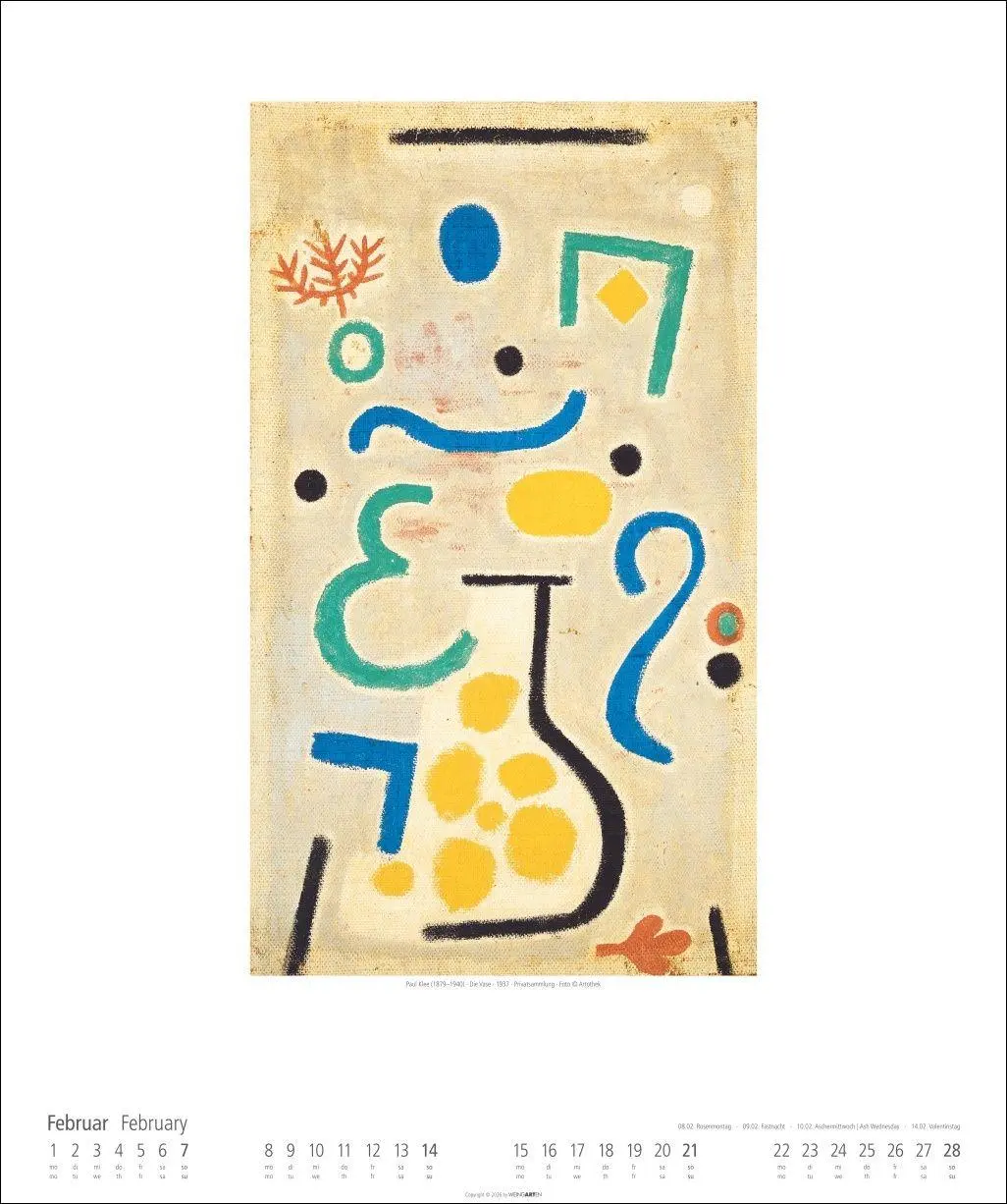 Bild: 9783839903322 | Paul Klee Kalender 2027 | Paul Klee | Kalender | Spiralbindung | 14 S.