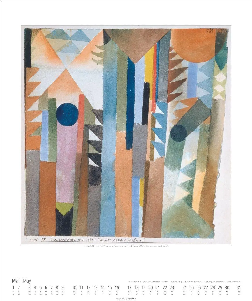 Bild: 9783839903322 | Paul Klee Kalender 2027 | Paul Klee | Kalender | Spiralbindung | 14 S.