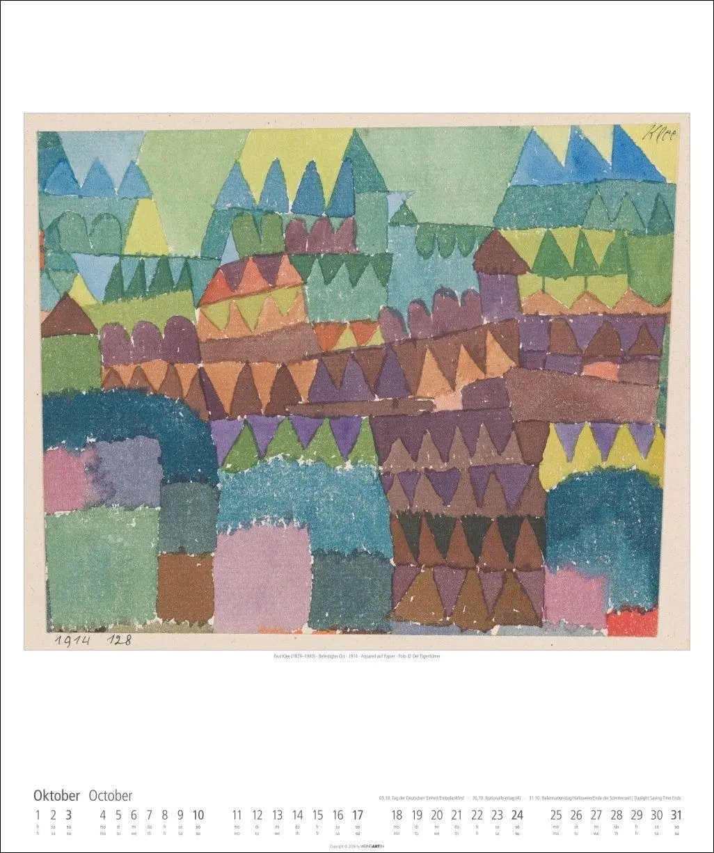 Bild: 9783839903322 | Paul Klee Kalender 2027 | Paul Klee | Kalender | Spiralbindung | 14 S.