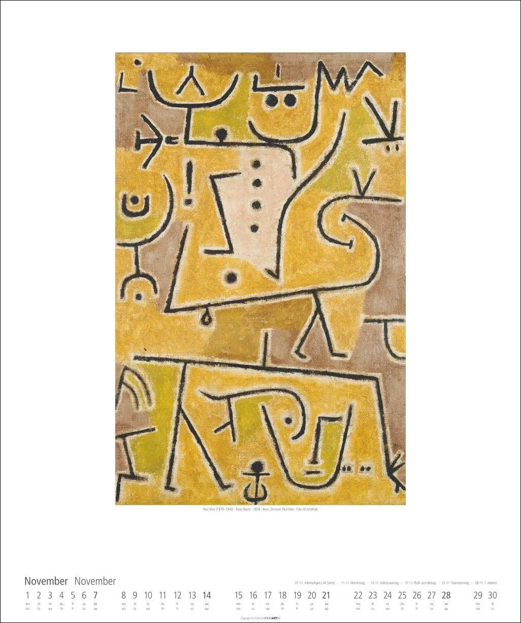 Bild: 9783839903322 | Paul Klee Kalender 2027 | Paul Klee | Kalender | Spiralbindung | 14 S.