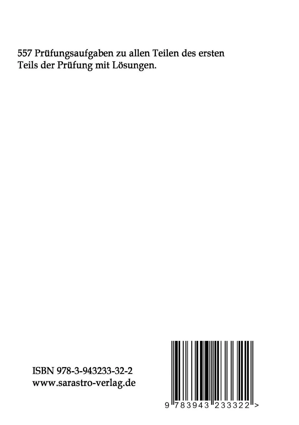 Rückseite: 9783943233322 | 300 Fragen zum Wasserbaumeister | 1. Prüfungsteil | Lais Systeme