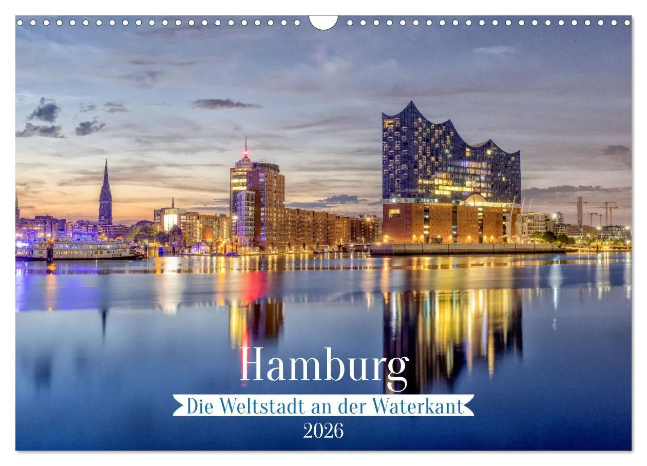 Cover: 9783457513422 | Hamburg - Die Weltstadt an der Waterkant (Wandkalender 2026 DIN A3...