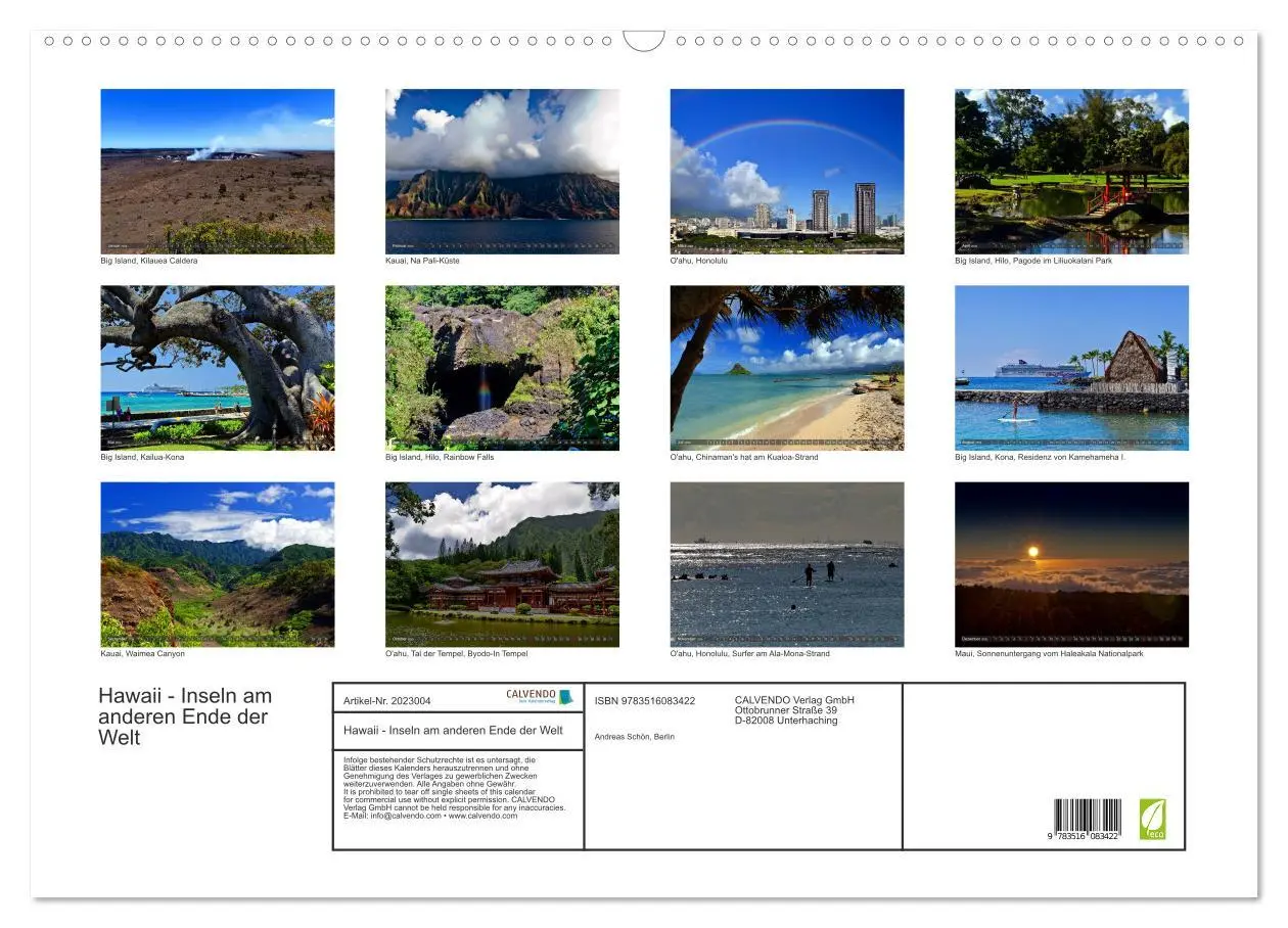Bild: 9783516083422 | Hawaii - Inseln am anderen Ende der Welt (Wandkalender 2026 DIN A2...