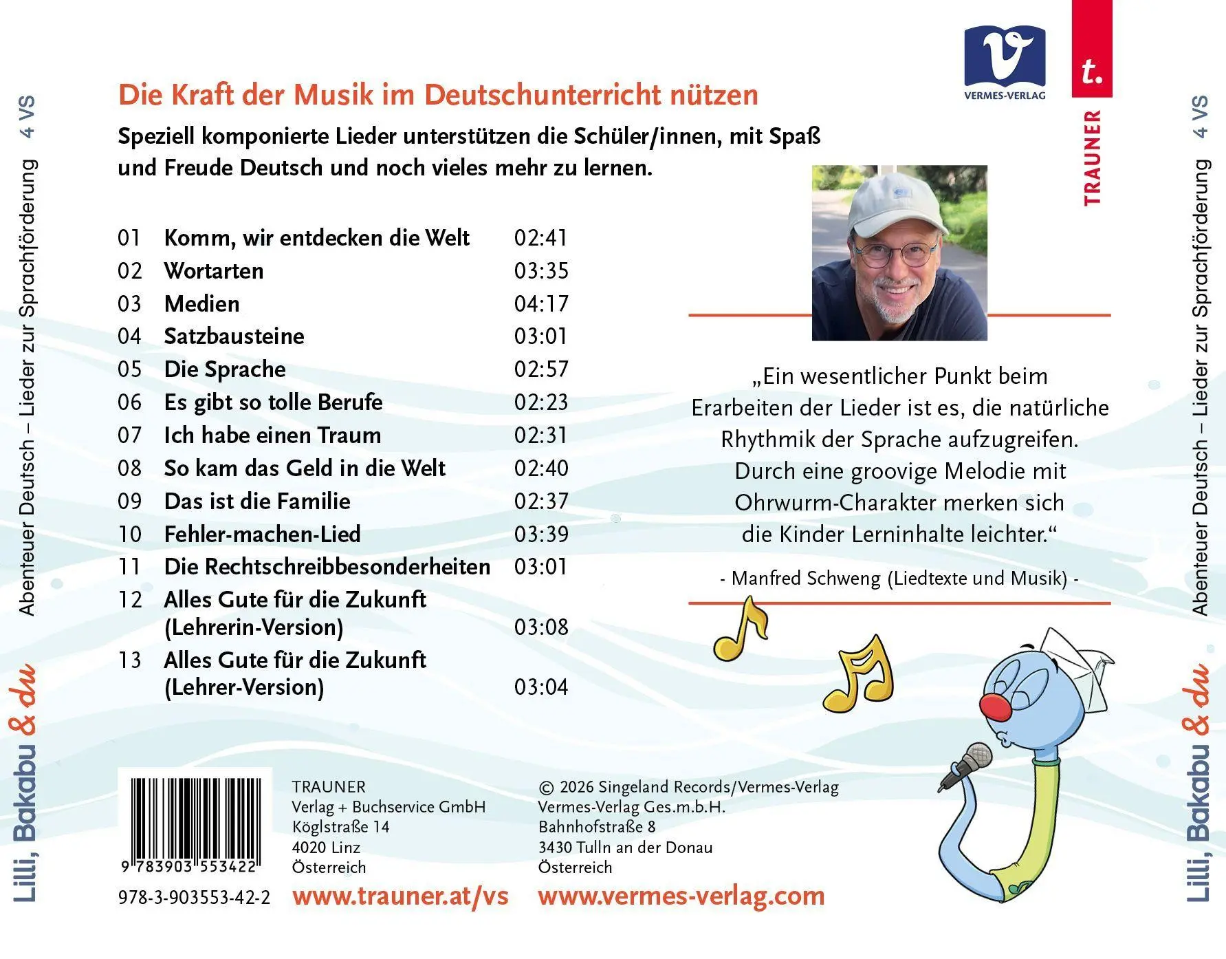 Bild: 9783903553422 | Lilli, Bakabu &amp; du | Manfred Schweng | Audio-CD | Bakabu | 42 Min.