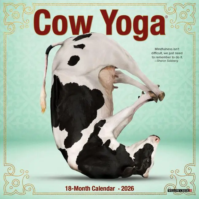 Cover: 9781549253522 | Cow Yoga 2026 Mini Wall Calendar | Willow Creek Press | Kalender