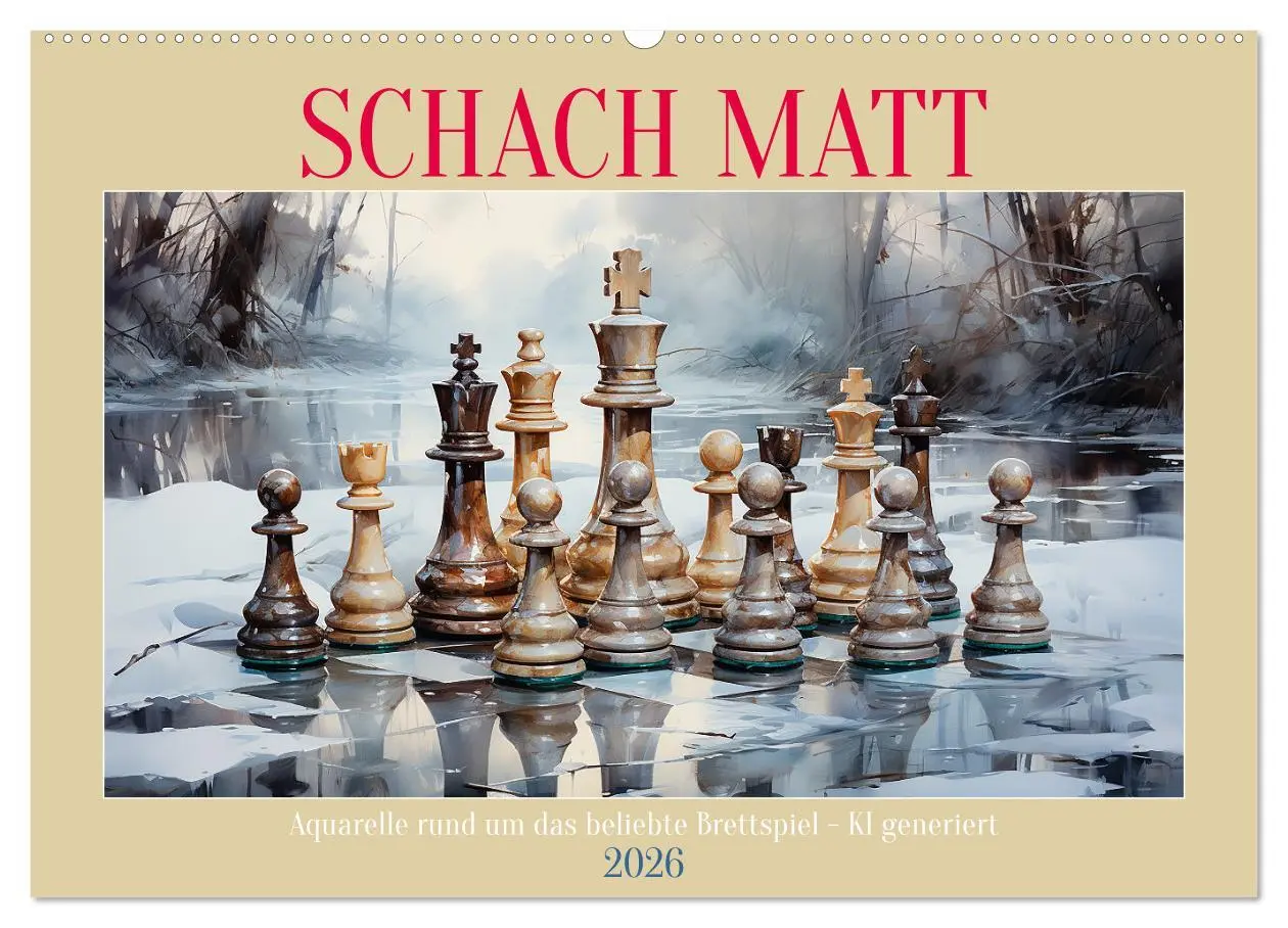 Cover: 9783457503522 | Schach Matt (Wandkalender 2026 DIN A2 quer), CALVENDO Monatskalender