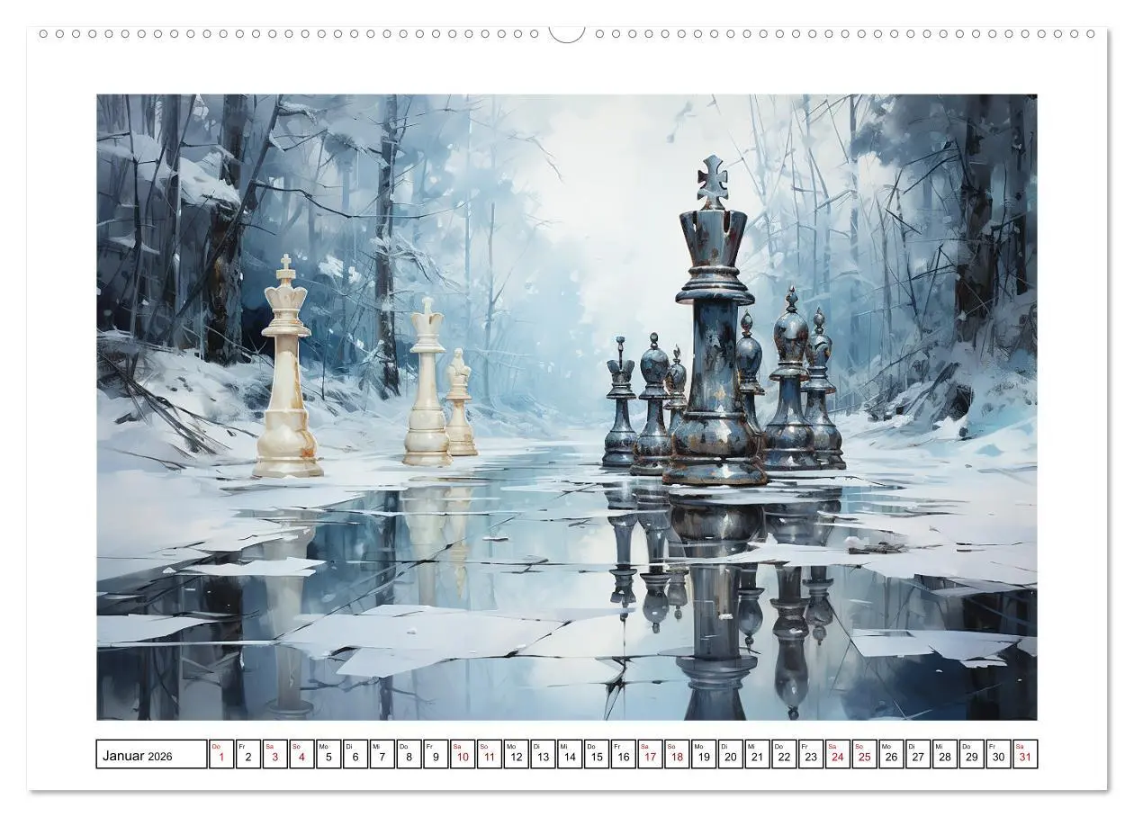 Bild: 9783457503522 | Schach Matt (Wandkalender 2026 DIN A2 quer), CALVENDO Monatskalender