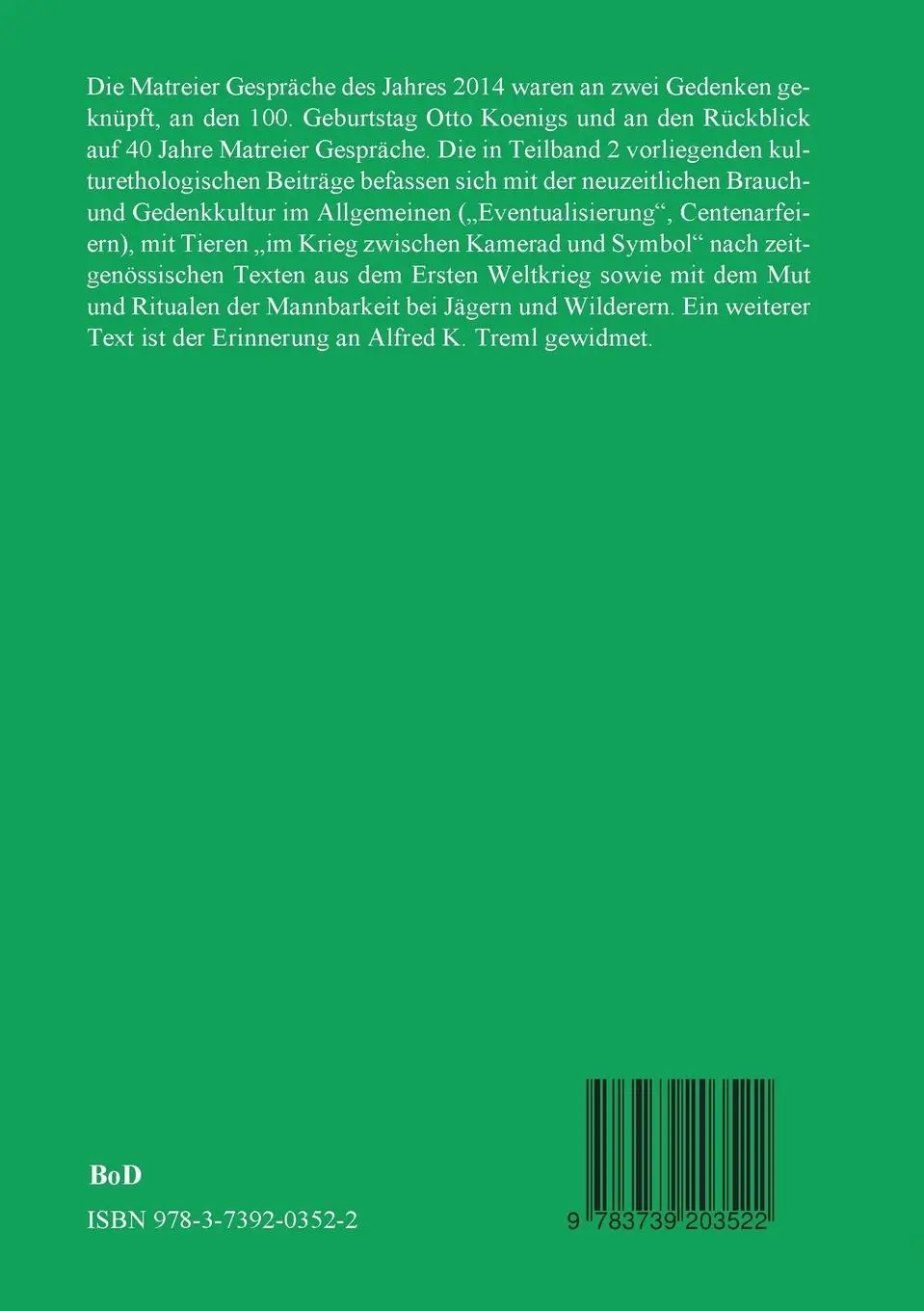 Rückseite: 9783739203522 | 40 Jahre Matreier Gespräche | Oliver Bender (u. a.) | Taschenbuch