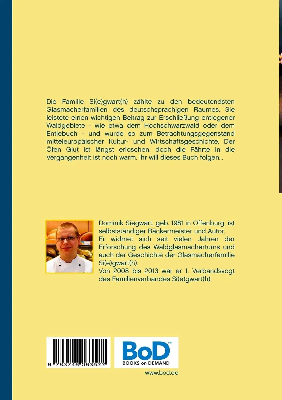 Rückseite: 9783746063522 | Die Glasmacherfamilie Si(e)gwart(h) | Dominik Siegwart | Taschenbuch