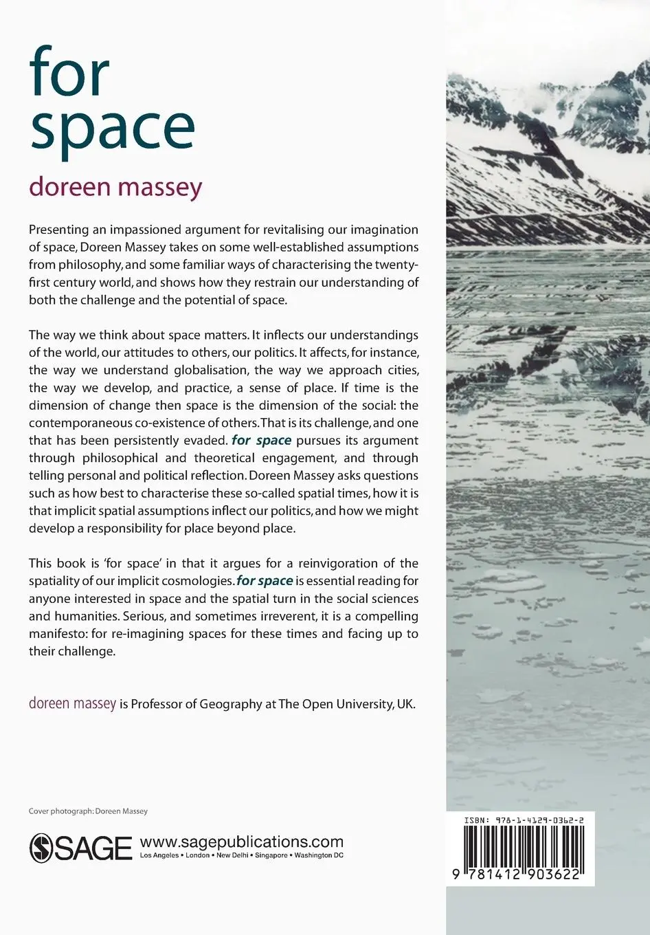 Rückseite: 9781412903622 | For Space | Doreen B Massey | Taschenbuch | Kartoniert / Broschiert