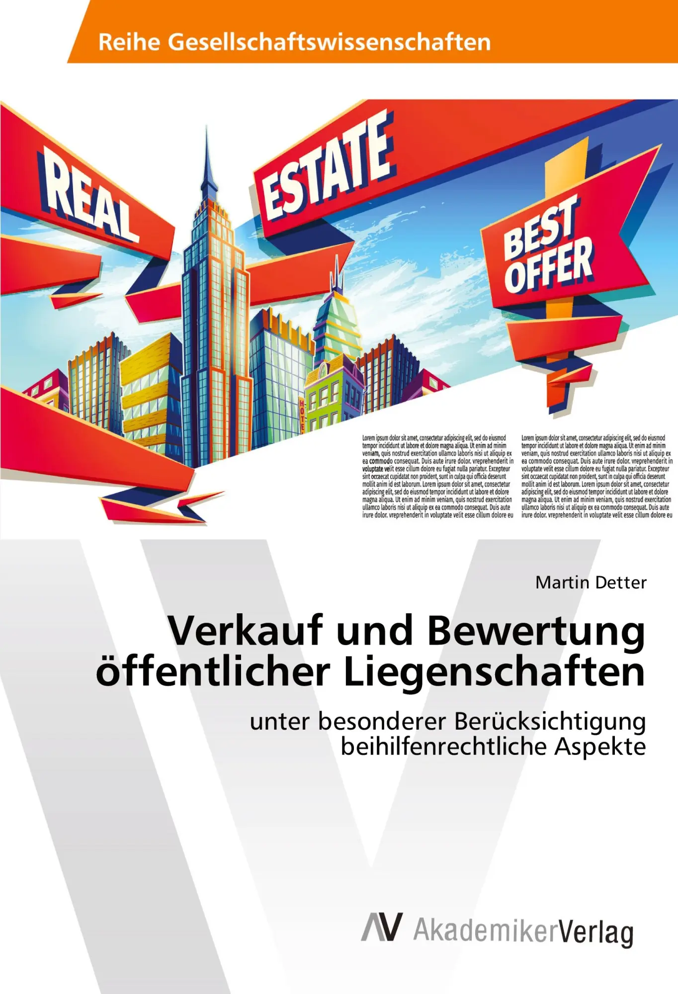 Cover: 9786202213622 | Verkauf und Bewertung öffentlicher Liegenschaften | Martin Detter