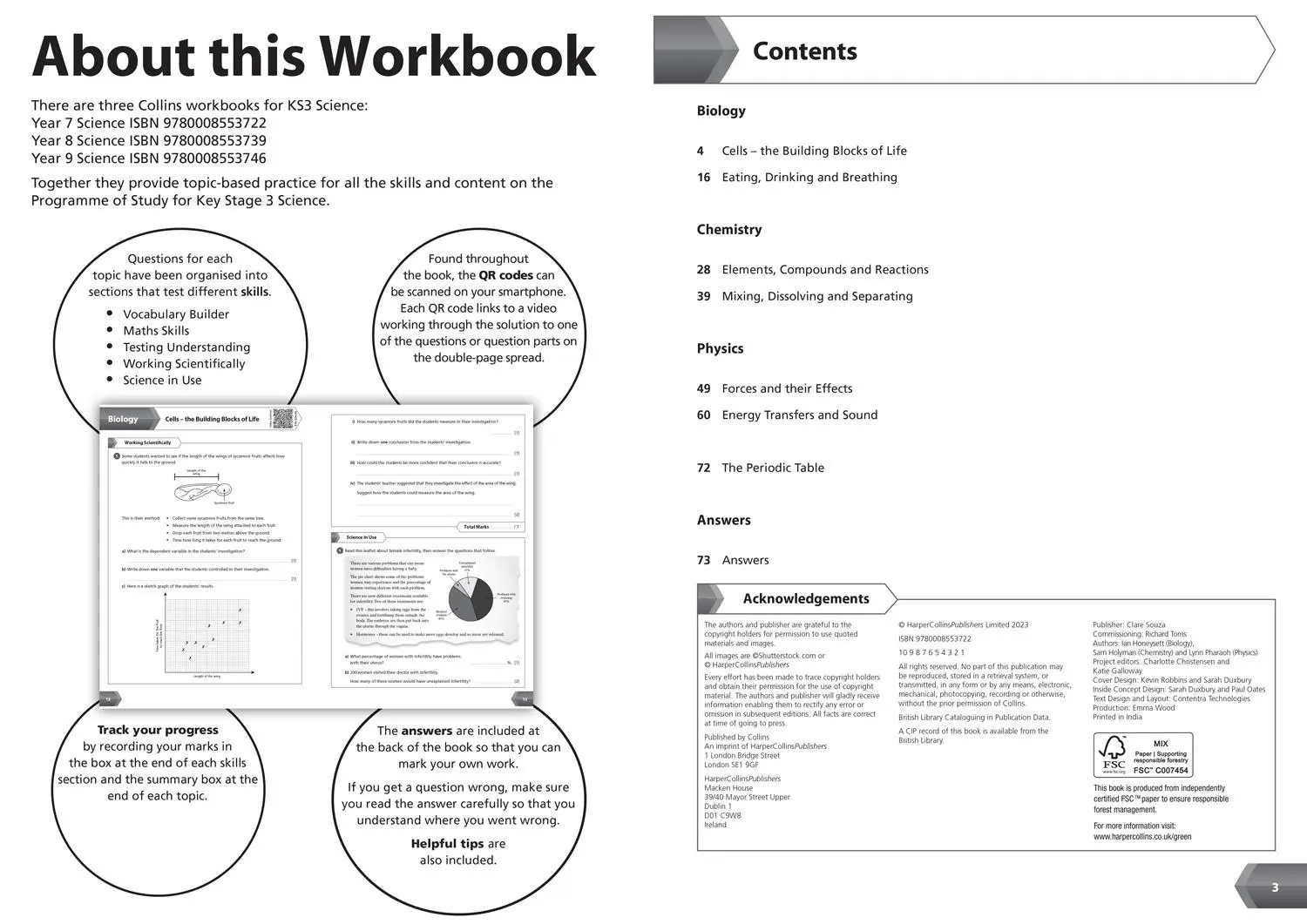 Bild: 9780008553722 | Ks3 Science Year 7 Workbook | Ideal for Year 7 | Collins Collins Ks3