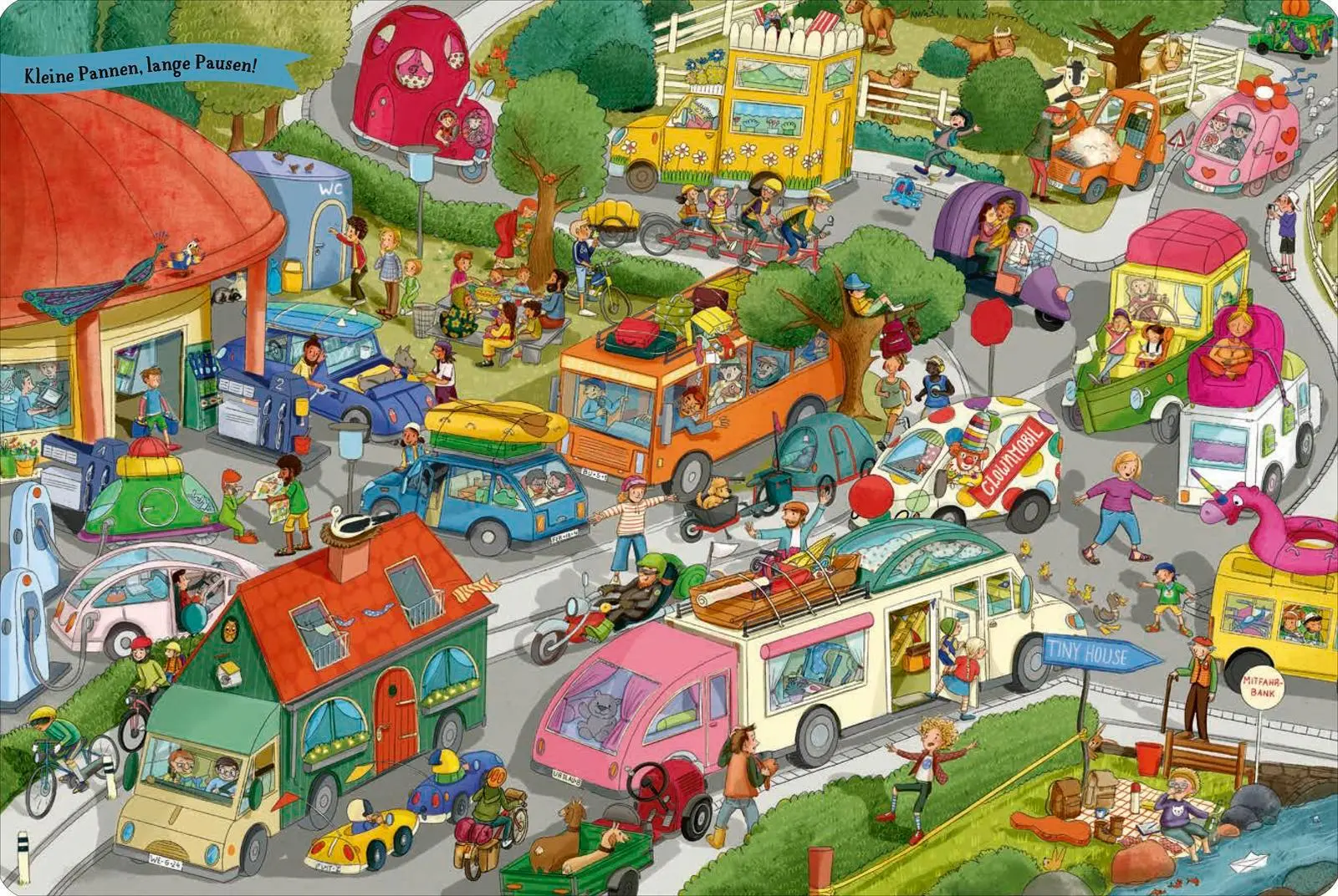 Bild: 9783737373722 | Camper, Zelt und Ferienzeit. Unser großes Reise-Wimmelbuch | Grobe