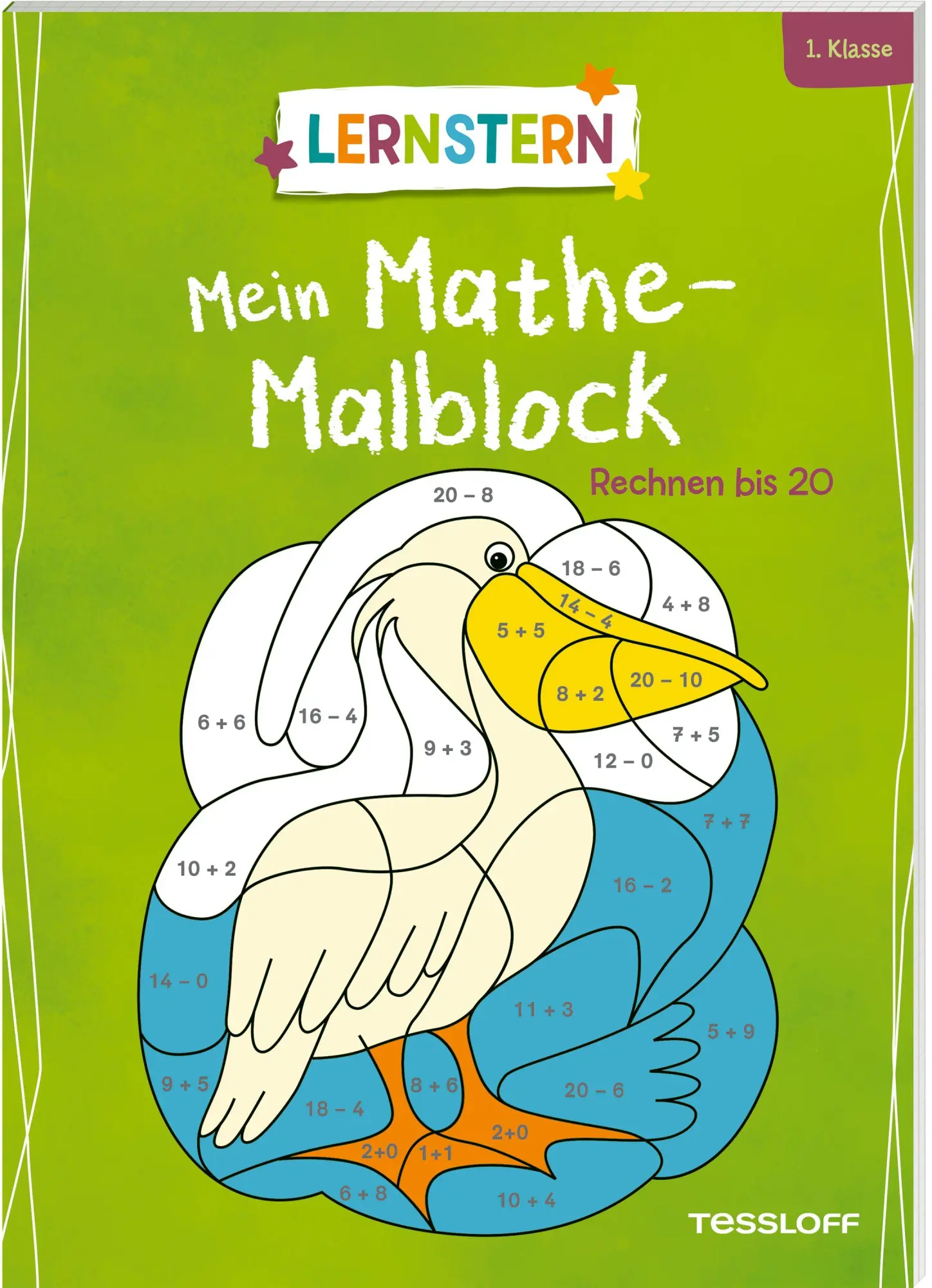 Cover: 9783788623722 | LERNSTERN. Mein Mathe-Malblock. Rechnen bis 20 | 1. Klasse | Buch