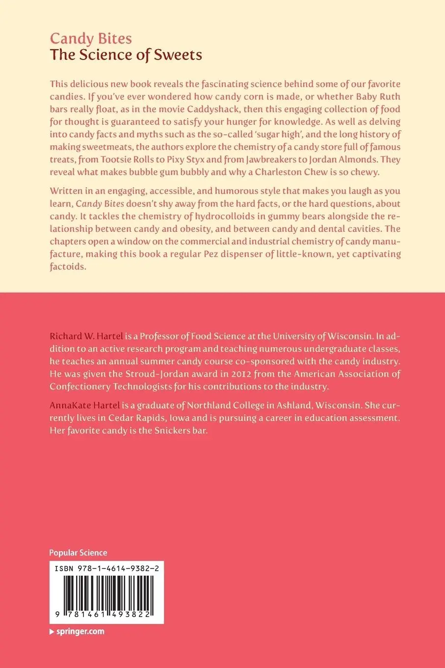 Rückseite: 9781461493822 | Candy Bites | The Science of Sweets | Richard W. Hartel (u. a.) | Buch