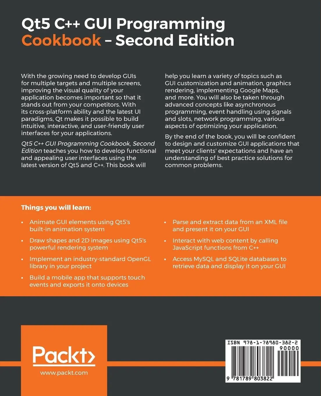Rückseite: 9781789803822 | Qt5 C++ GUI Programming Cookbook, Second Edition | Lee Zhi Eng | Buch