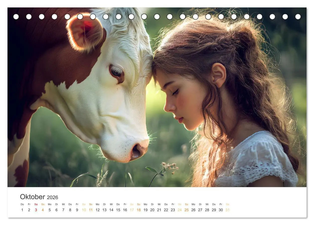 Bild: 9783457333822 | Magische Tierliebe (Tischkalender 2026 DIN A5 quer), CALVENDO...