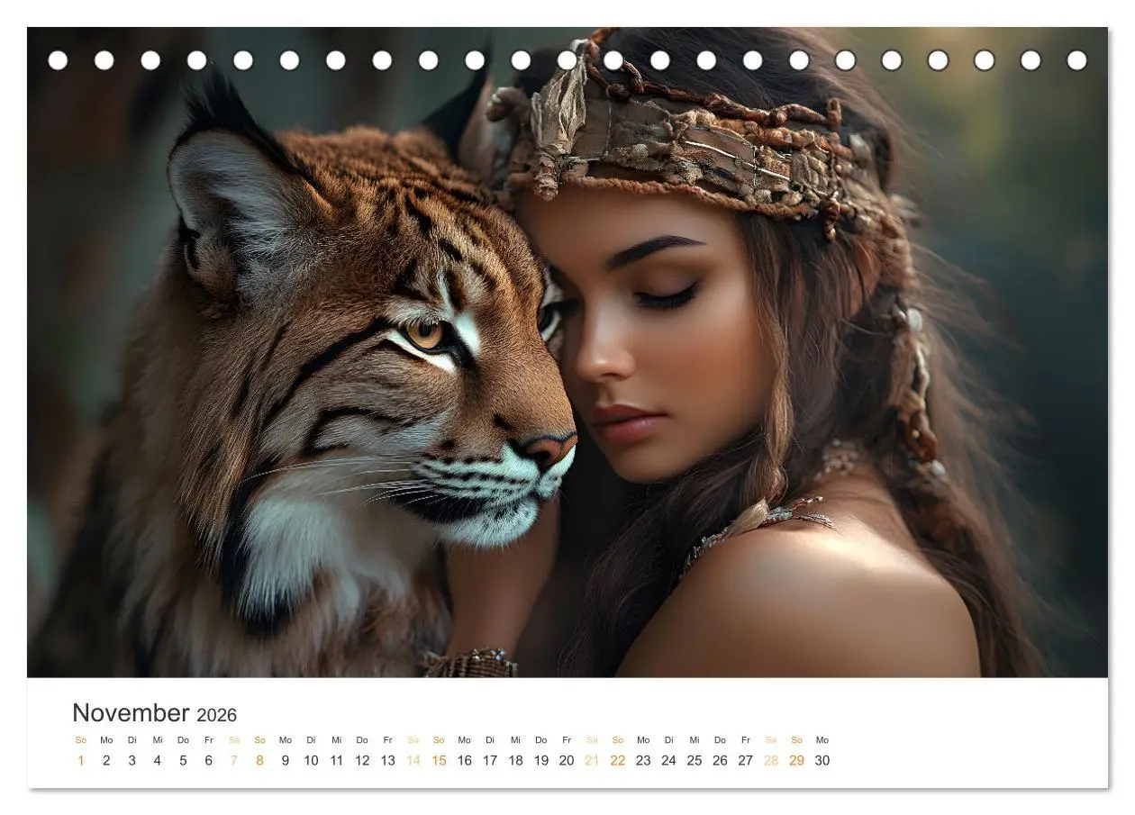 Bild: 9783457333822 | Magische Tierliebe (Tischkalender 2026 DIN A5 quer), CALVENDO...