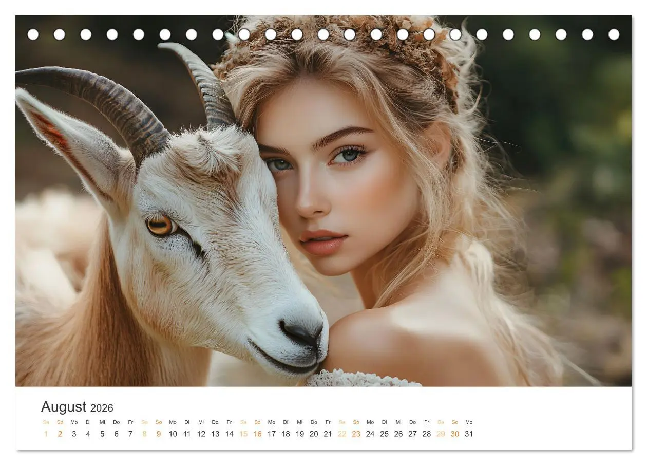 Bild: 9783457333822 | Magische Tierliebe (Tischkalender 2026 DIN A5 quer), CALVENDO...