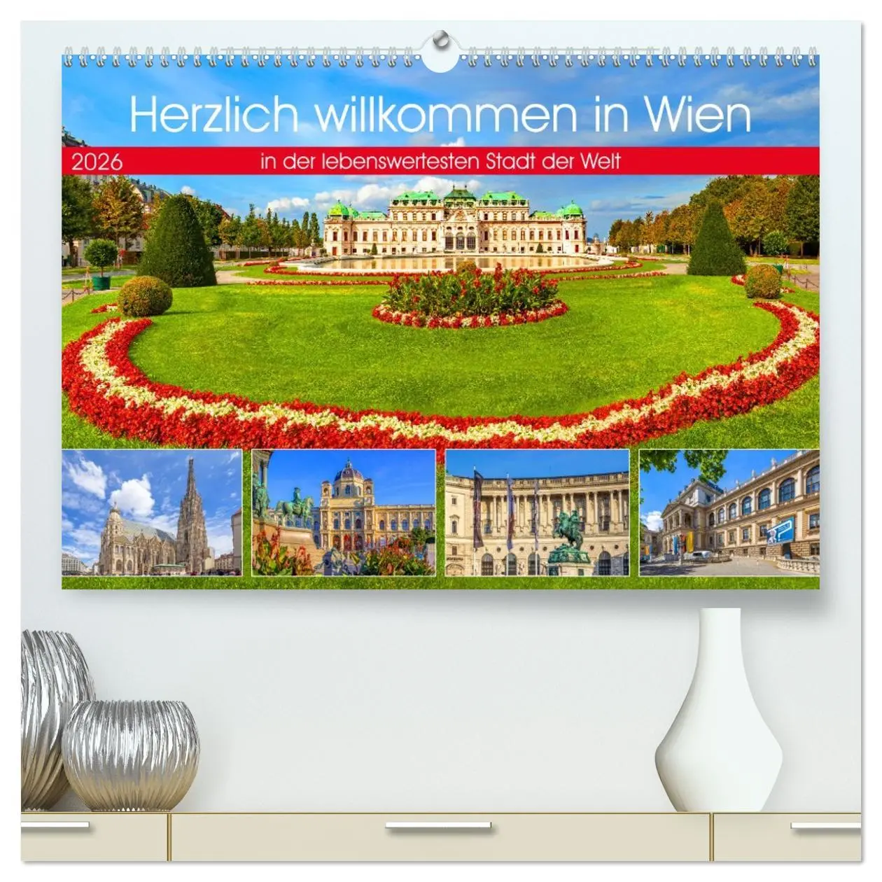 Cover: 9783457403822 | Herzlich willkommen in Wien (hochwertiger Premium Wandkalender 2026...
