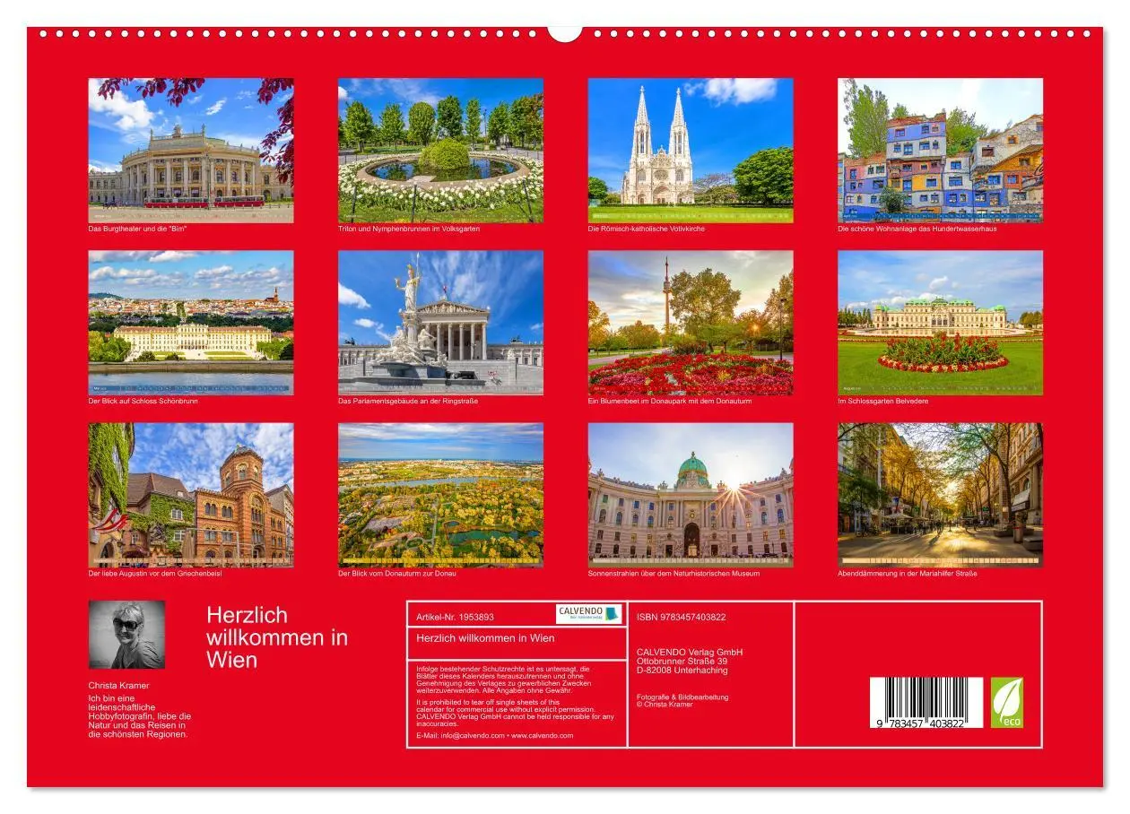 Bild: 9783457403822 | Herzlich willkommen in Wien (hochwertiger Premium Wandkalender 2026...
