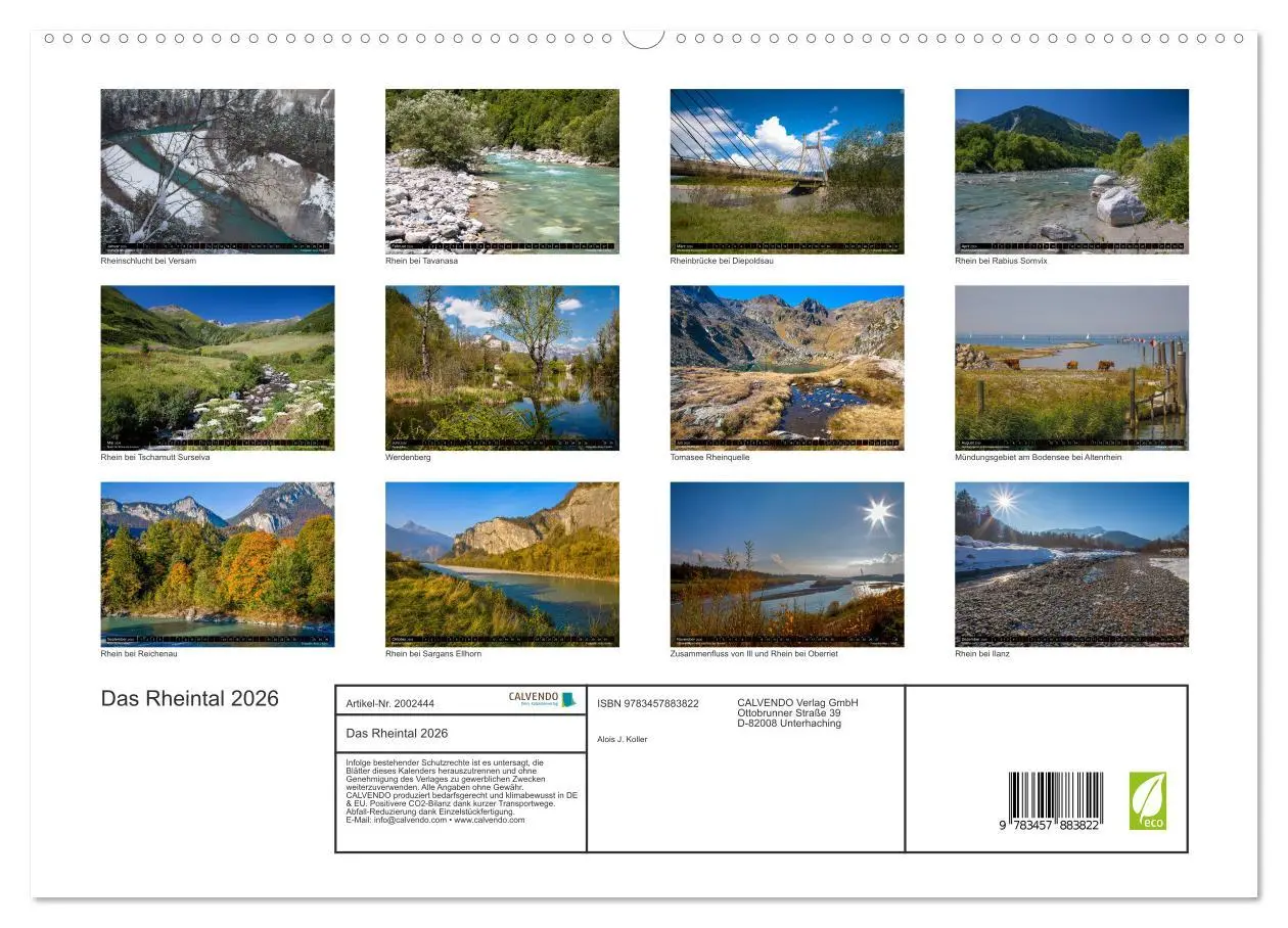 Bild: 9783457883822 | Das Rheintal 2026 (Wandkalender 2026 DIN A2 quer), CALVENDO...